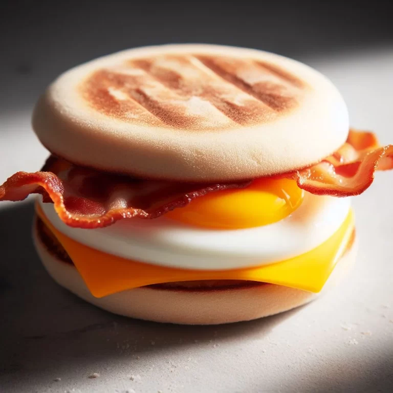 Double Bacon and Egg McMuffin  Price & Calories At MCD