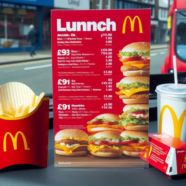 McDonalds Lunch Menu Prices In UK [May 2024 Updated]